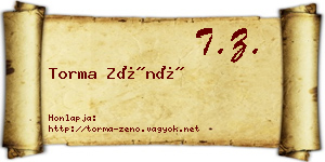 Torma Zénó névjegykártya
